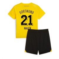 Dres Borussia Dortmund Donyell Malen #21 Domaci za djecu 2023-24 Kratak Rukav (+ kratke hlače)